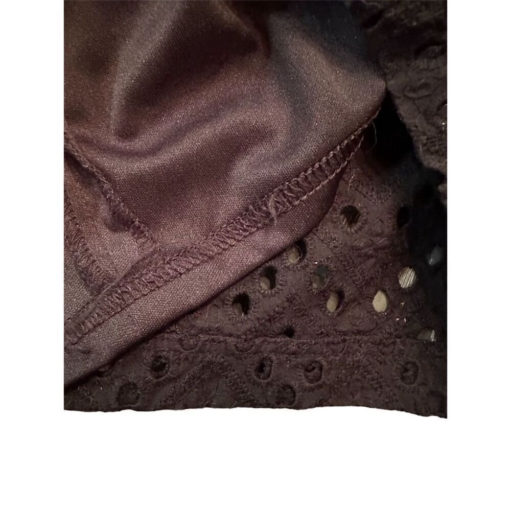Lane Bryant Women's Size 16 Black Eyelet Peplum Knee Length Dress - Picture 10 of 10